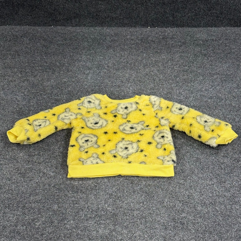 Disney Baby Sweater Girls 18-24M Yellow Winnie The Pooh Fleece Pullover Top